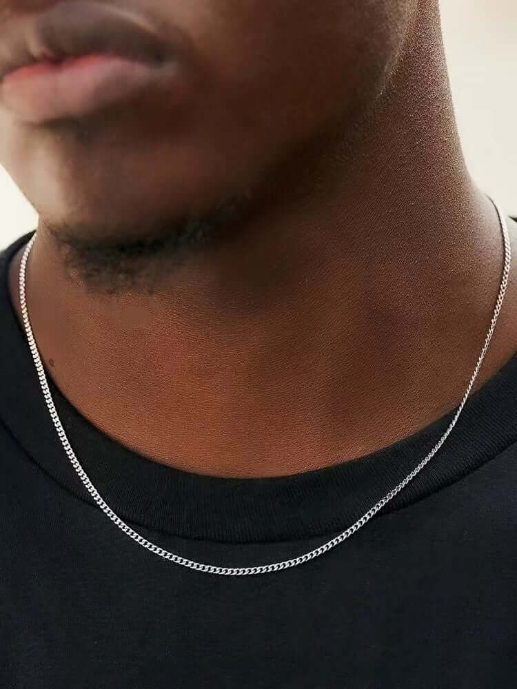 Minimalist Stainless Steel Cuban Necklace For Everyday Wear With Timeless Elegance And Durability