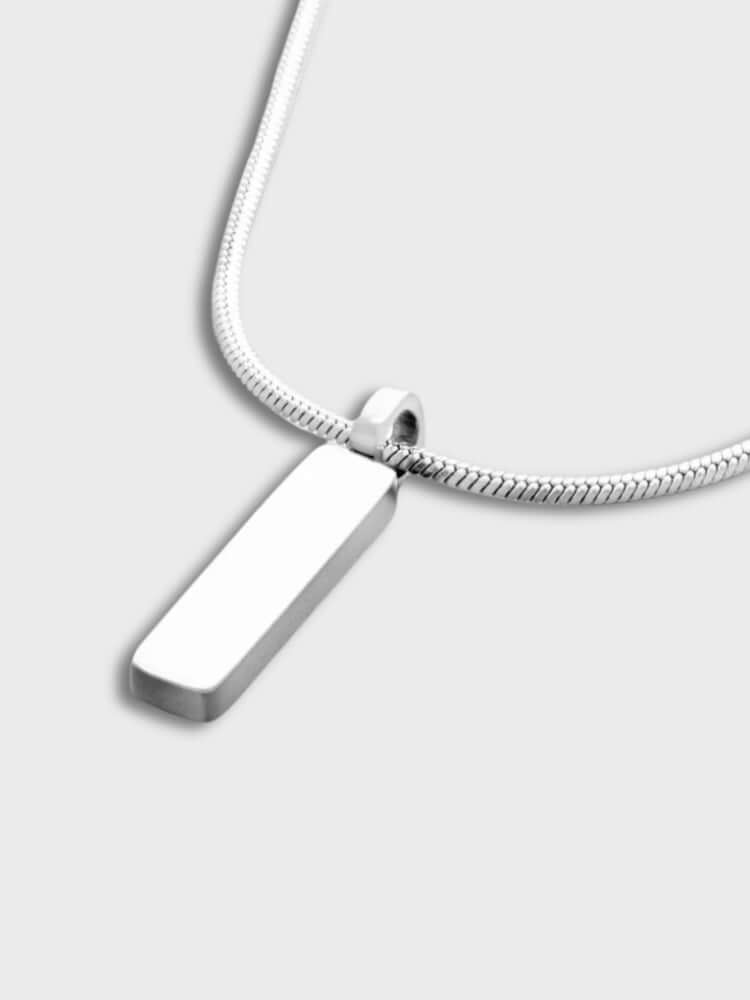 Minimalist Rectangular Stainless Steel Necklace For Women Elegant Durable Everyday Jewelry