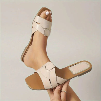 Mitch Square Toe Flat Sandals