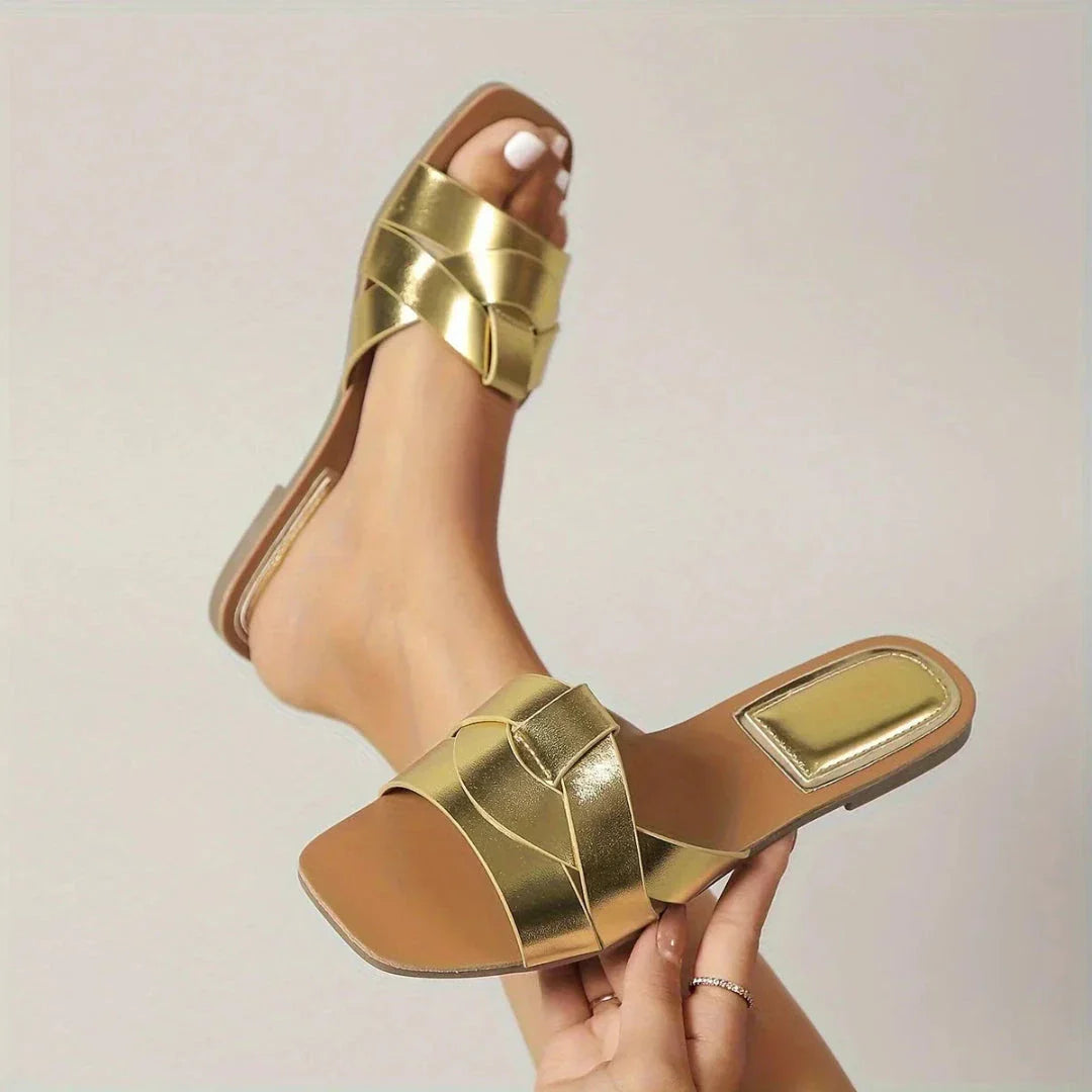 Mitch Square Toe Flat Sandals