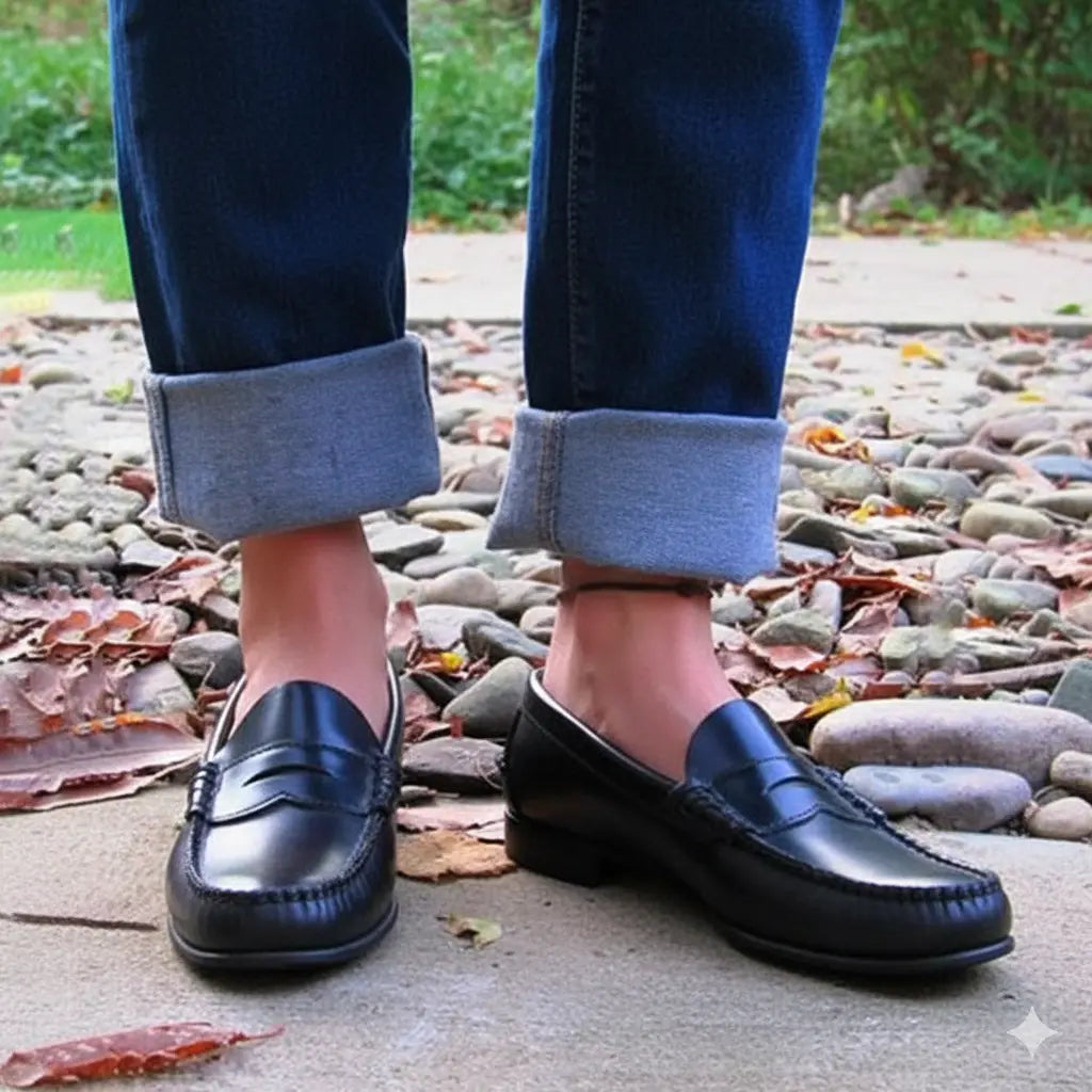 Moc Toe Black Loafers for Women – Timeless Elegance & Comfort