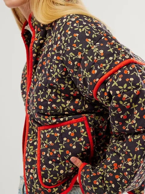 Diana - Vintage coat with floral print