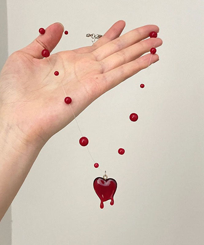 Collier pendentif moderne en alliage de mûrier avec perles d'amour - TrendAura