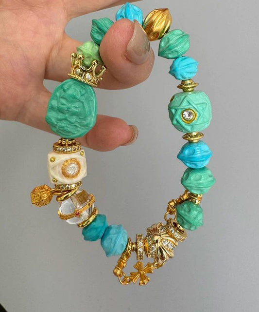 Bracelet à breloques sirène en alliage arc-en-ciel moderne - TrendAura