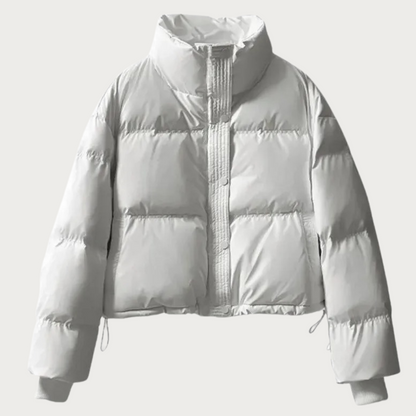 Fashionable puffer jacket with cropped design
