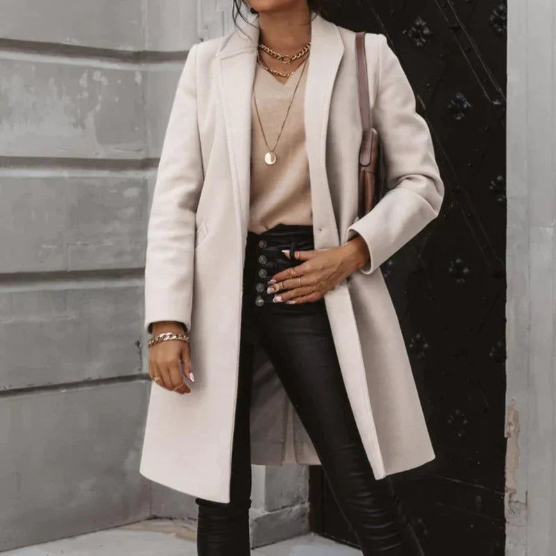 Women's Winter Trench Coat | Single-Breasted & Fitted