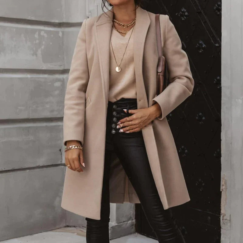 Women's Winter Trench Coat | Single-Breasted & Fitted