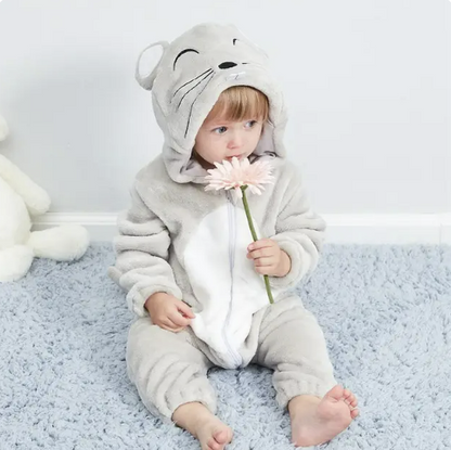 JungleBuddies Baby Onesies Adorable Hooded Animal Outfits Soft Breathable Comfort For Toddlers