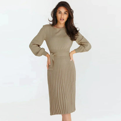 Laura Knitted Dress Women Versatile Comfort Day to Night