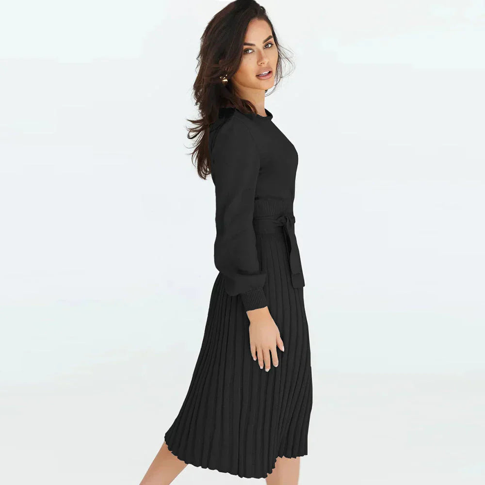 Laura Knitted Dress Women Versatile Comfort Day to Night