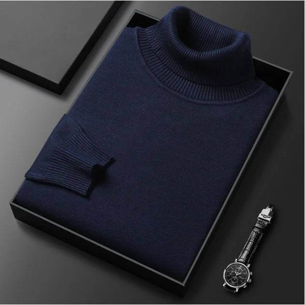 Men's Premium Turtleneck Sweater By TrendAura Versatile Knit For Sharp Casual Winter Style