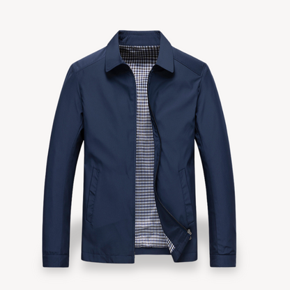 Nordisk Flair Mens Lightweight Jacket With Zipper Closure And Shirt Collar Tailored Fit Breathable Material