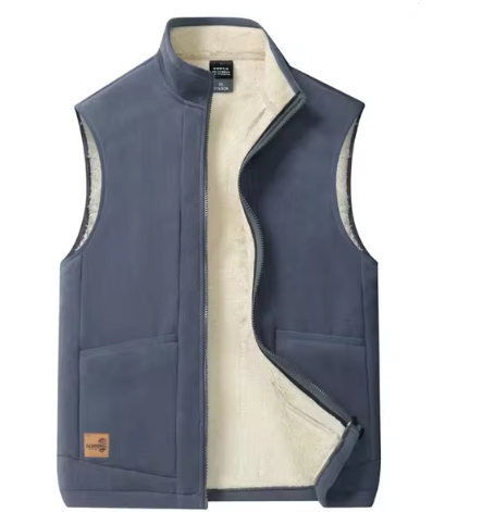 Jaxon Winter Vest For Men Wool Blend Insulated Sleeveless Vest With Full Zip Pockets