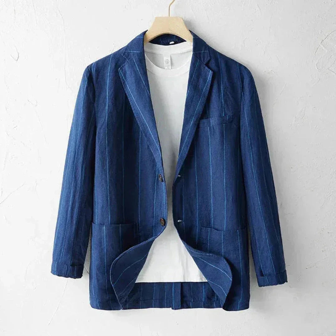 Nathan Striped Linen Blazer