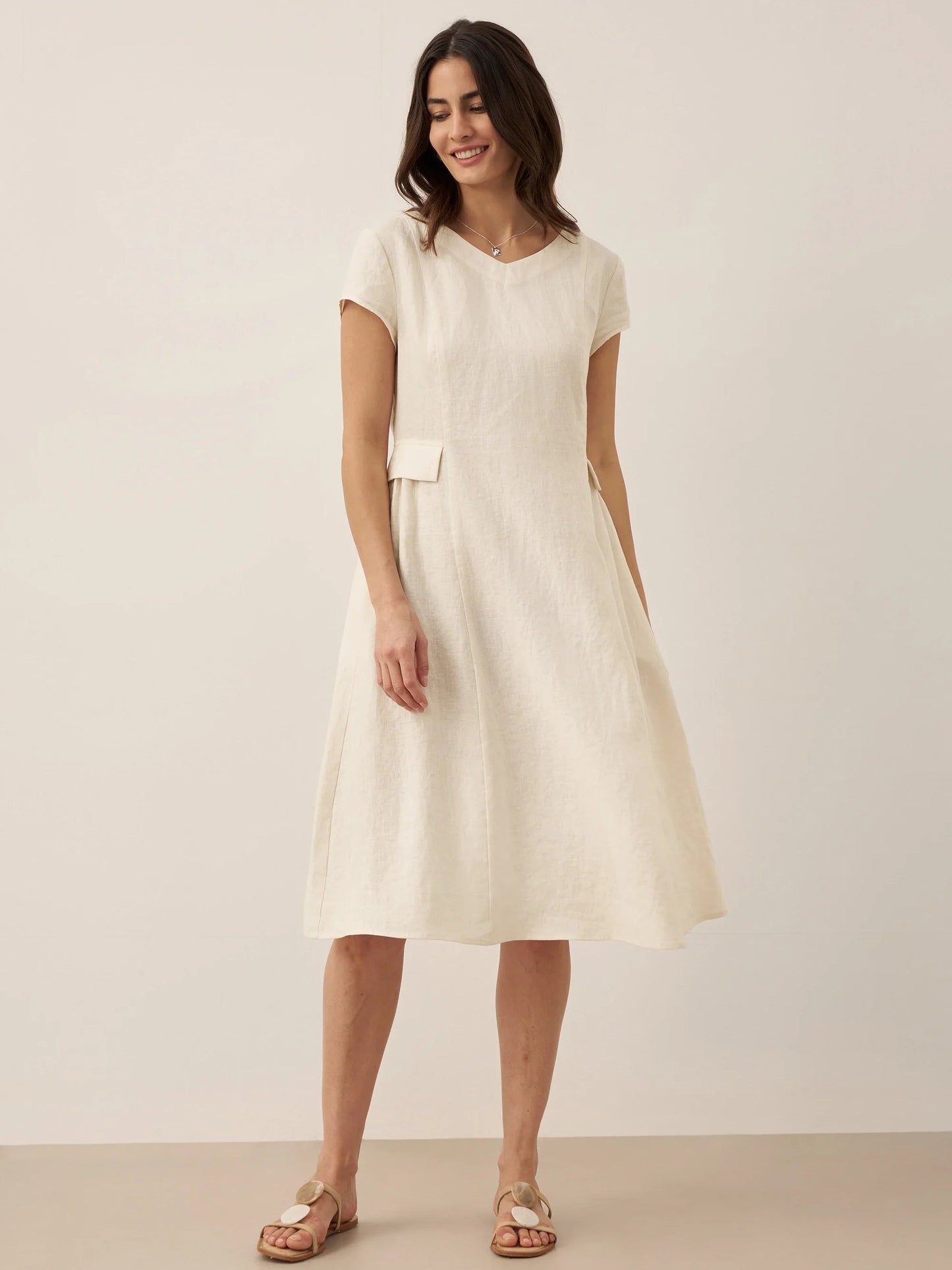 Linen Summer Dress For Women Breathable Lightweight Elegant Comfort Versatile Daywear