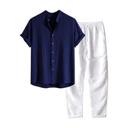 Jerome Mens Summer Set Casual Shirt And Trousers For All Day Comfort Ideal Urban Professional Outfit