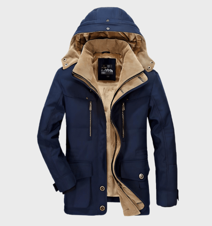 Finn | Thick winter coat for men with hood and deep pockets