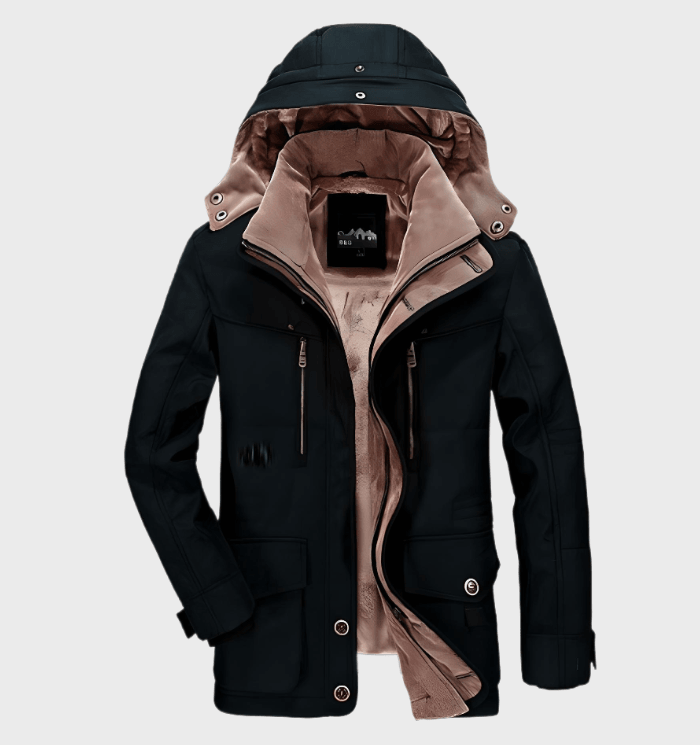 Finn | Thick winter coat for men with hood and deep pockets