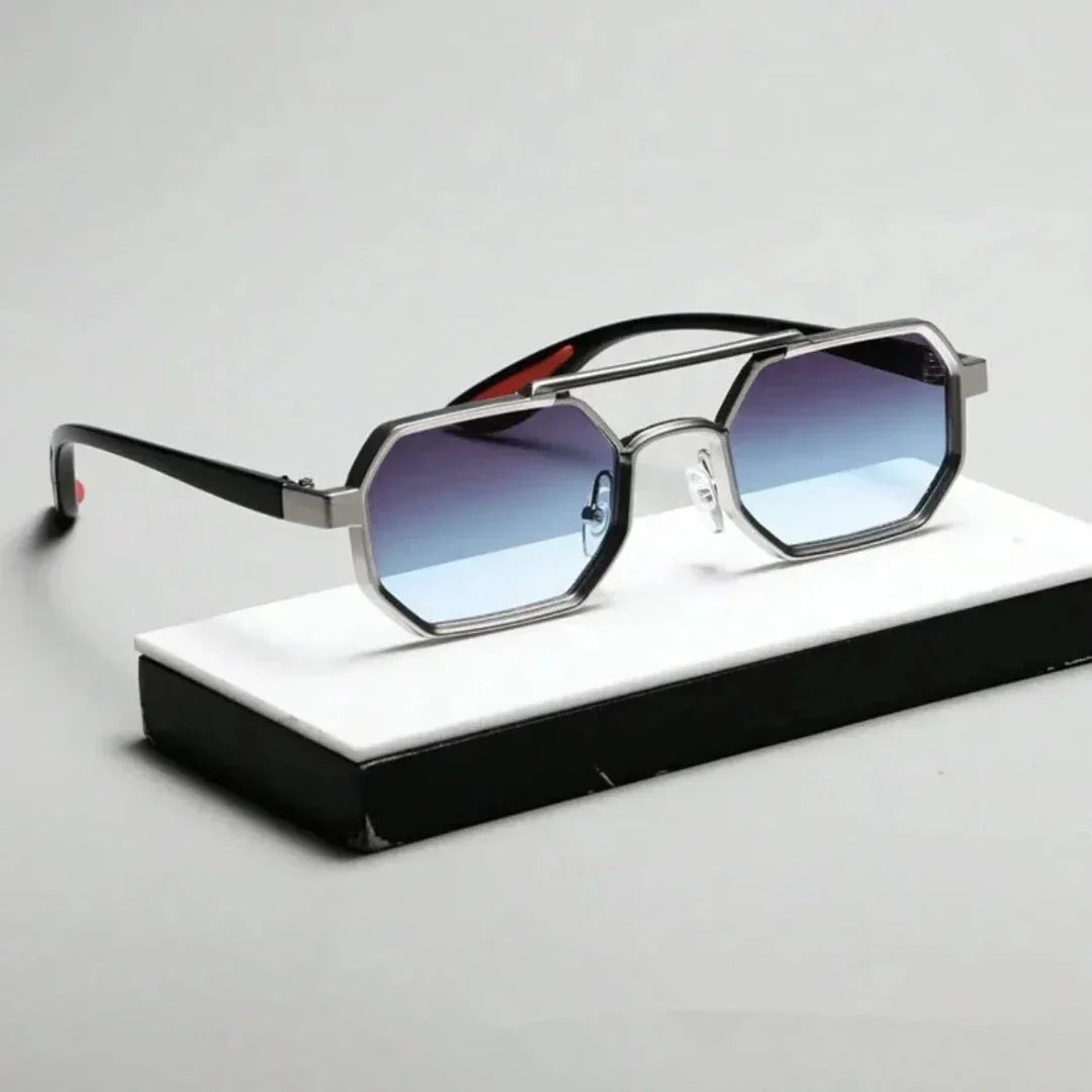 Neo Octagonal Retro Sunglasses With Geometric Octagon Frame For Unisex Style Bold Futuristic Shades