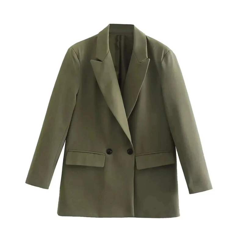 Women's Blazer - Double Breasted - Tailored Fit - Notch Lapels - Flap Pockets