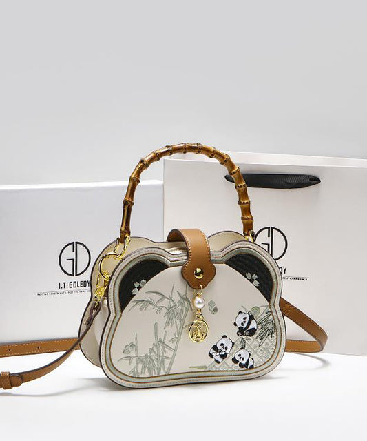 Nouveau sac à bandoulière panda brodé de style chinois avec nœud en bambou - TrendAura