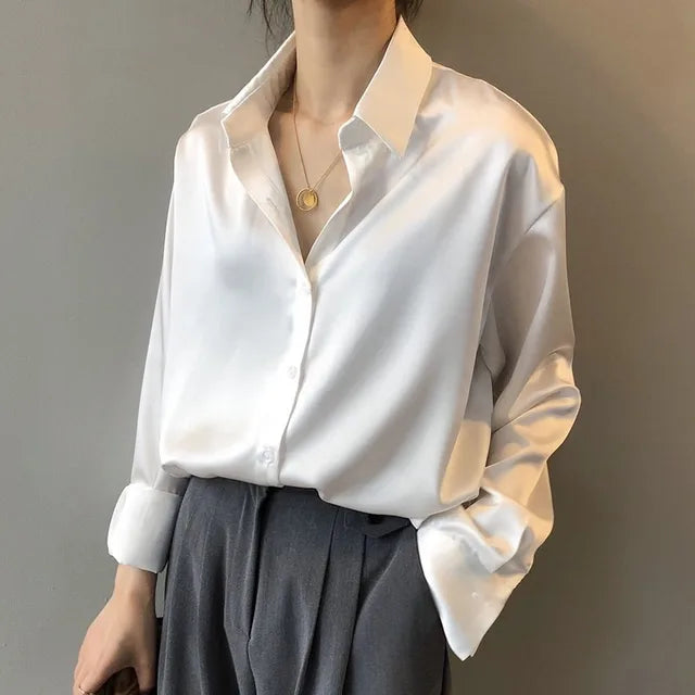 Modille Casual Loose Blouse For Women Radiant All Day Comfort Subtle Shine Soft Texture Luxe Everyday Wear