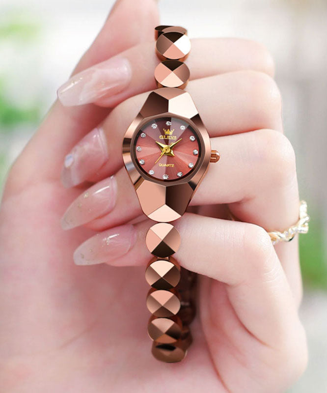 Nouvelles montres étanches à mouvement à quartz en acier inoxydable or rose - TrendAura