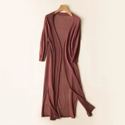 Long Cardigan For Women Open Front Lightweight Knit Cozy Layering For Casual Outfits