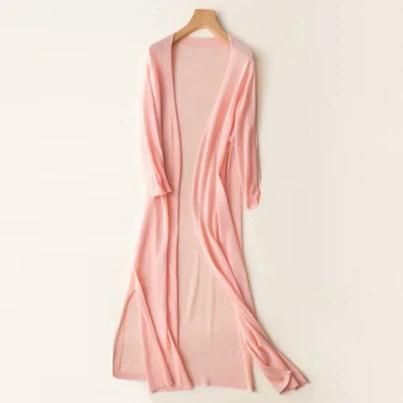 Long Cardigan For Women Open Front Lightweight Knit Cozy Layering For Casual Outfits