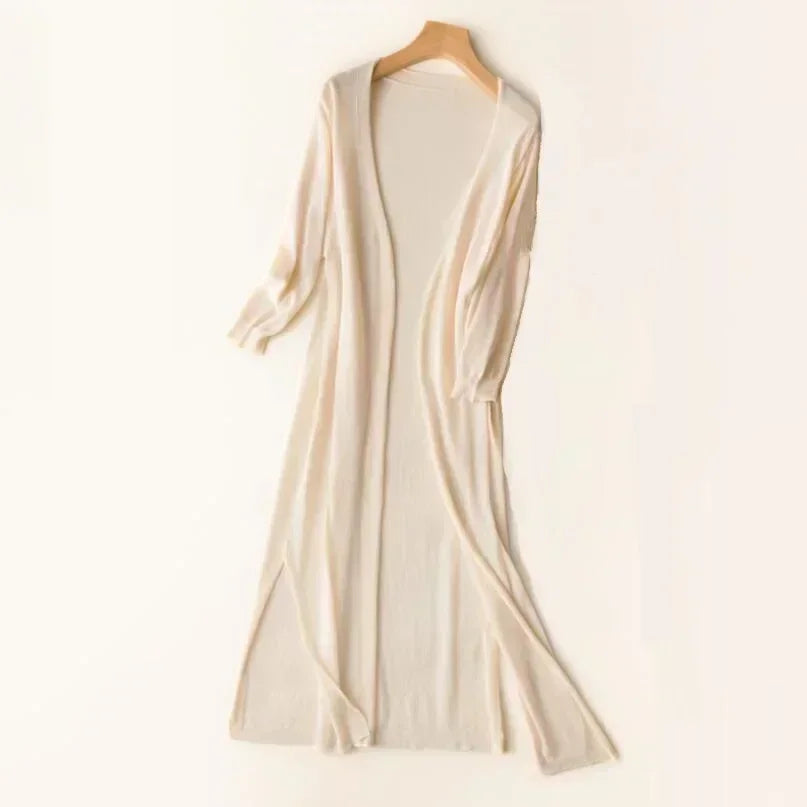 Long Cardigan For Women Open Front Lightweight Knit Cozy Layering For Casual Outfits
