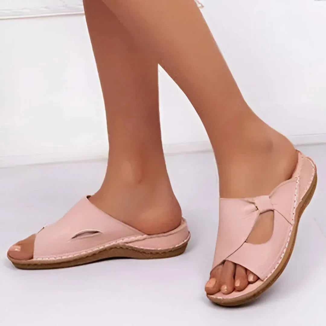 Niana Open-Toe Slip-On Wedge