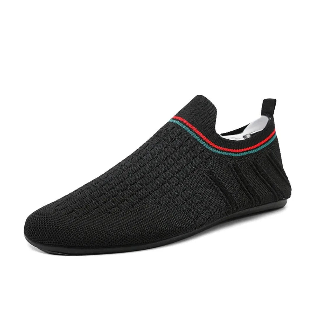 TrendAura Nico Street Mesh Loafers No Lace Slip On Breathable Knit Upper Flexible Sole Daily Comfort