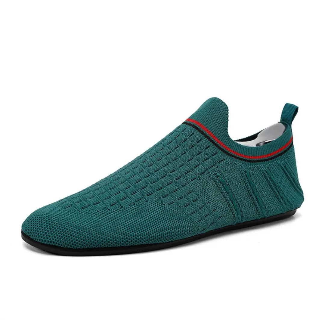 TrendAura Nico Street Mesh Loafers No Lace Slip On Breathable Knit Upper Flexible Sole Daily Comfort