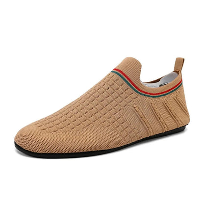 TrendAura Nico Street Mesh Loafers No Lace Slip On Breathable Knit Upper Flexible Sole Daily Comfort