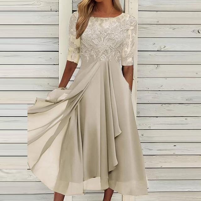 Lena Elegant Lace Dress for Women Glamorous Party Eveningwear with Premium Craftsmanship