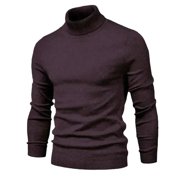 Breathable turtleneck sweater for men