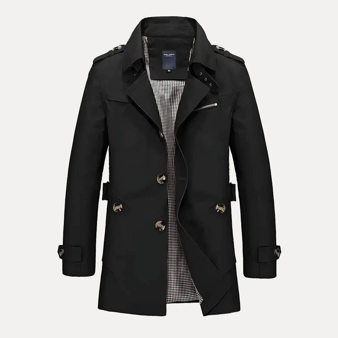 Noah Flip Collar Trench Coat