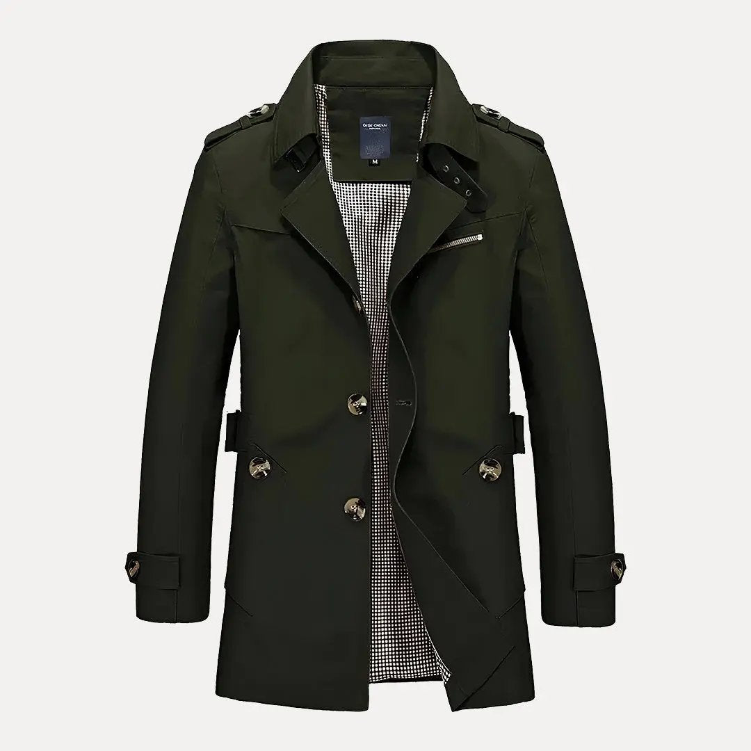 Noah Flip Collar Trench Coat