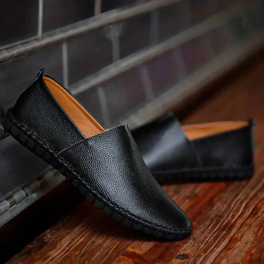 Noah Leather Casual Slip On Mens Loafers Breathable Genuine Leather With Flexible Rubber Sole For All Day Comfort