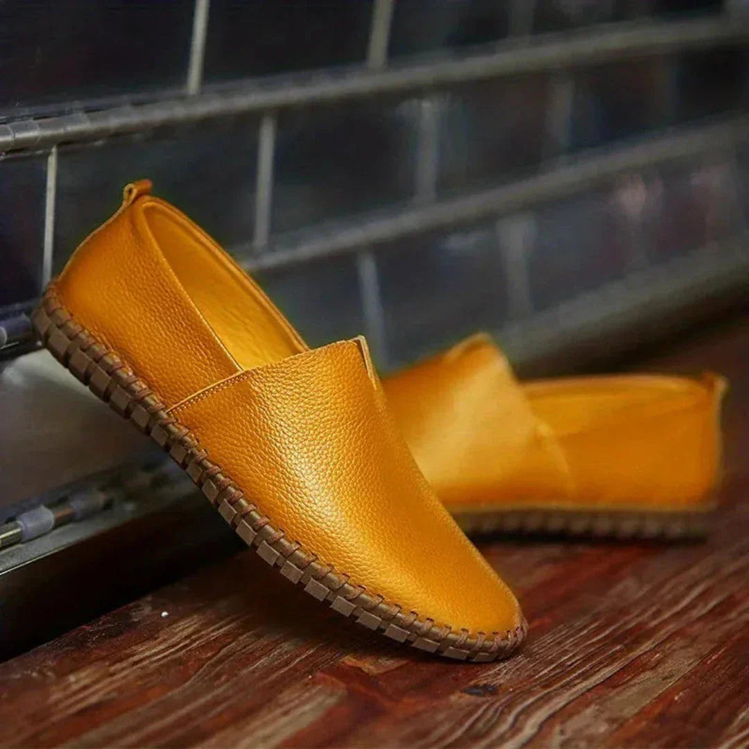 Noah Leather Casual Slip On Mens Loafers Breathable Genuine Leather With Flexible Rubber Sole For All Day Comfort