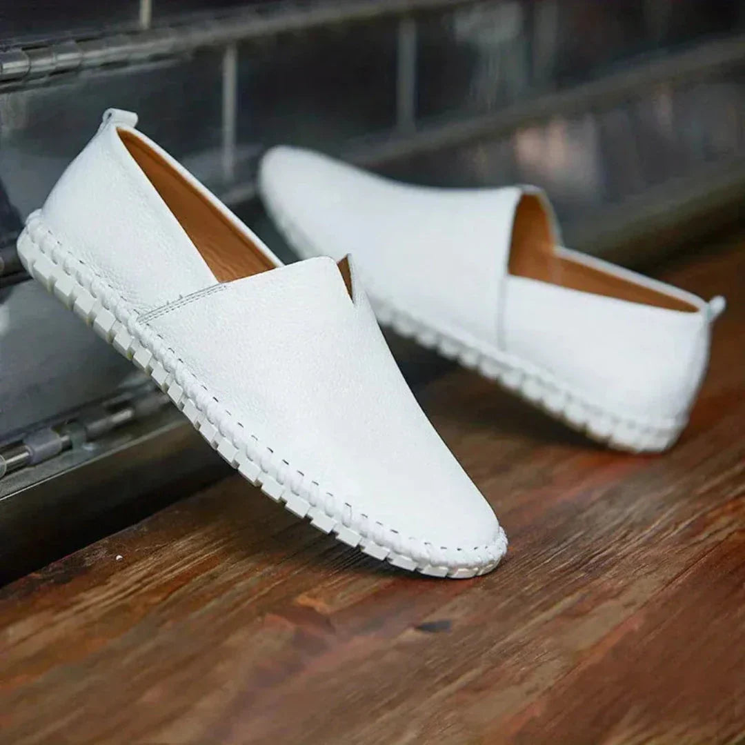 Noah Leather Casual Slip On Mens Loafers Breathable Genuine Leather With Flexible Rubber Sole For All Day Comfort