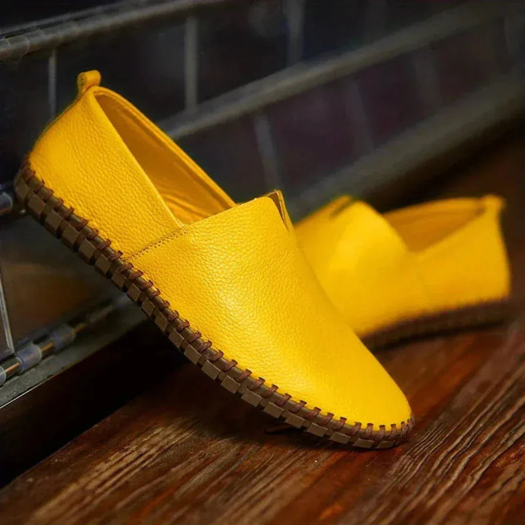 Noah Leather Casual Slip On Mens Loafers Breathable Genuine Leather With Flexible Rubber Sole For All Day Comfort