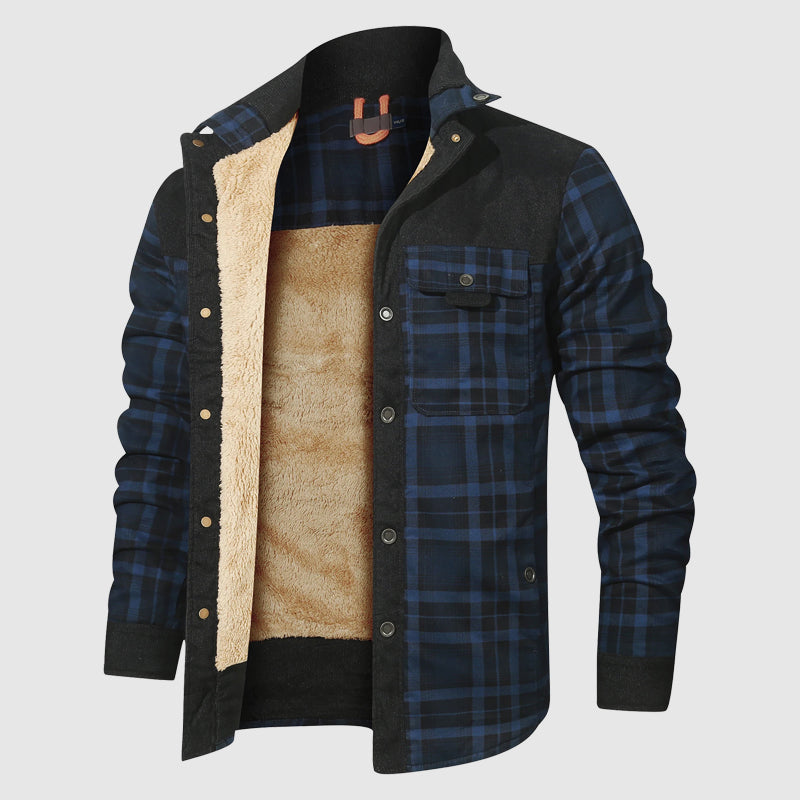 Northwind Plaid Sherpa Outdoor Jacket For Outdoor Enthusiasts With Plush Warm Lining