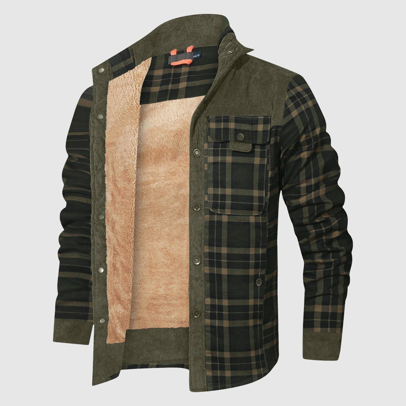 Northwind Plaid Sherpa Outdoor Jacket For Outdoor Enthusiasts With Plush Warm Lining