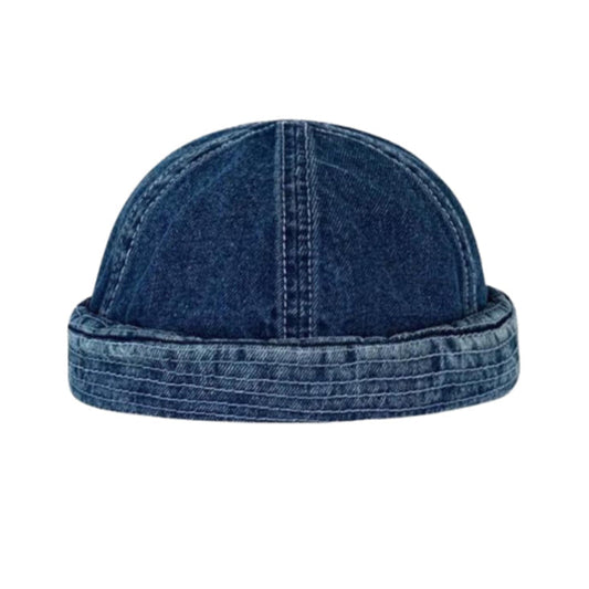 Raw Indigo Docker Cap - TrendAura