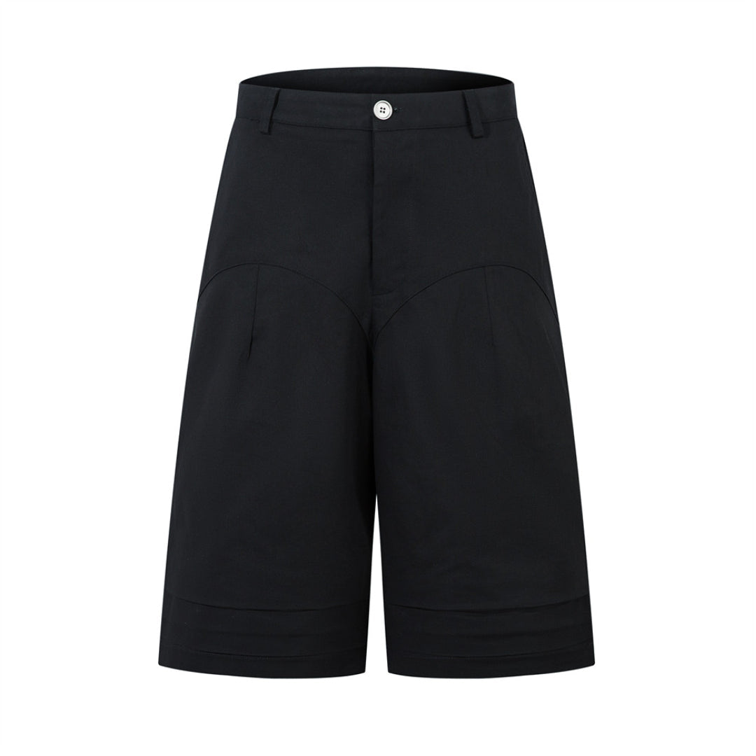 Wide Leg Pleated Shorts