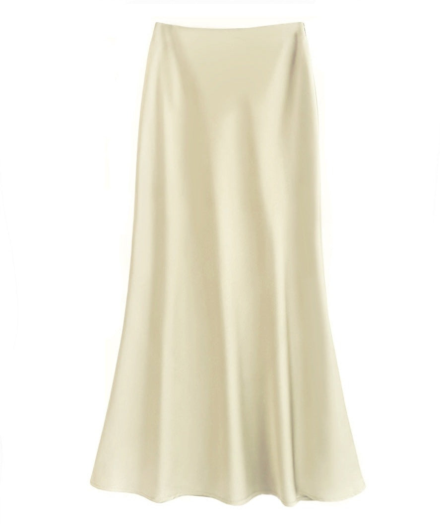 Rok | Elegant maxi skirt made of silk for women