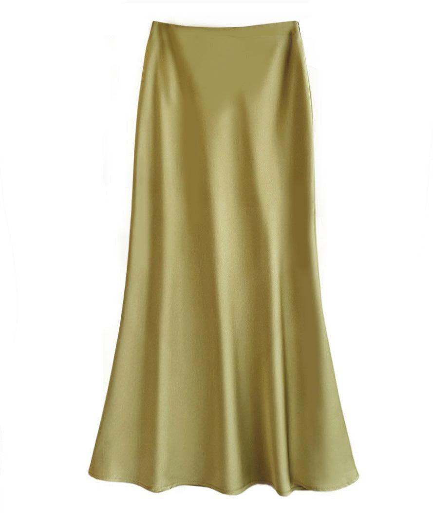 Rok | Elegant maxi skirt made of silk for women