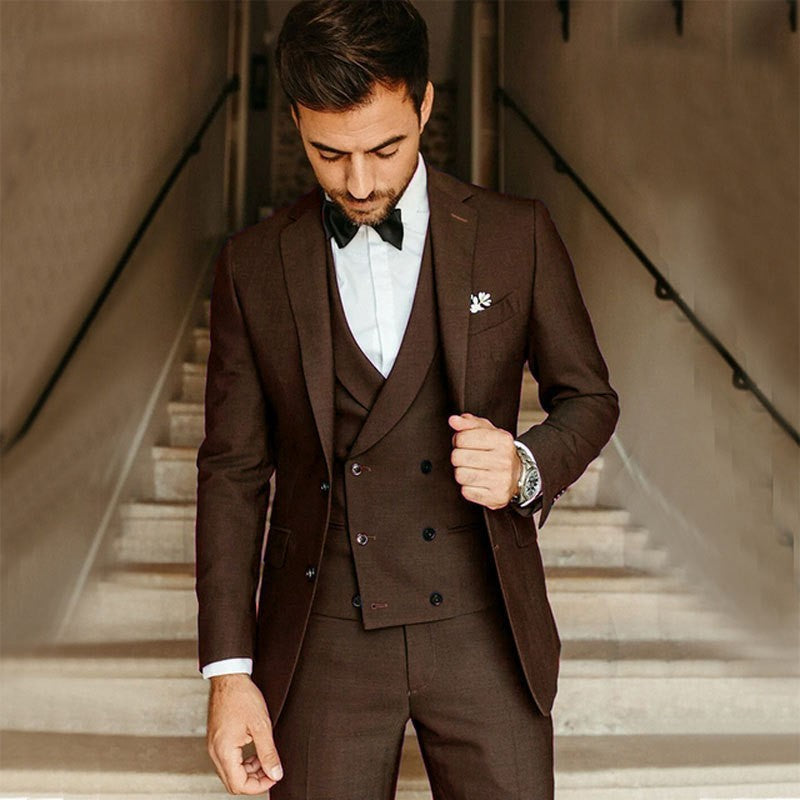 Max 3 Piece Mens Suit For Elegant Occasions And Business Meetings Lightweight Comfort