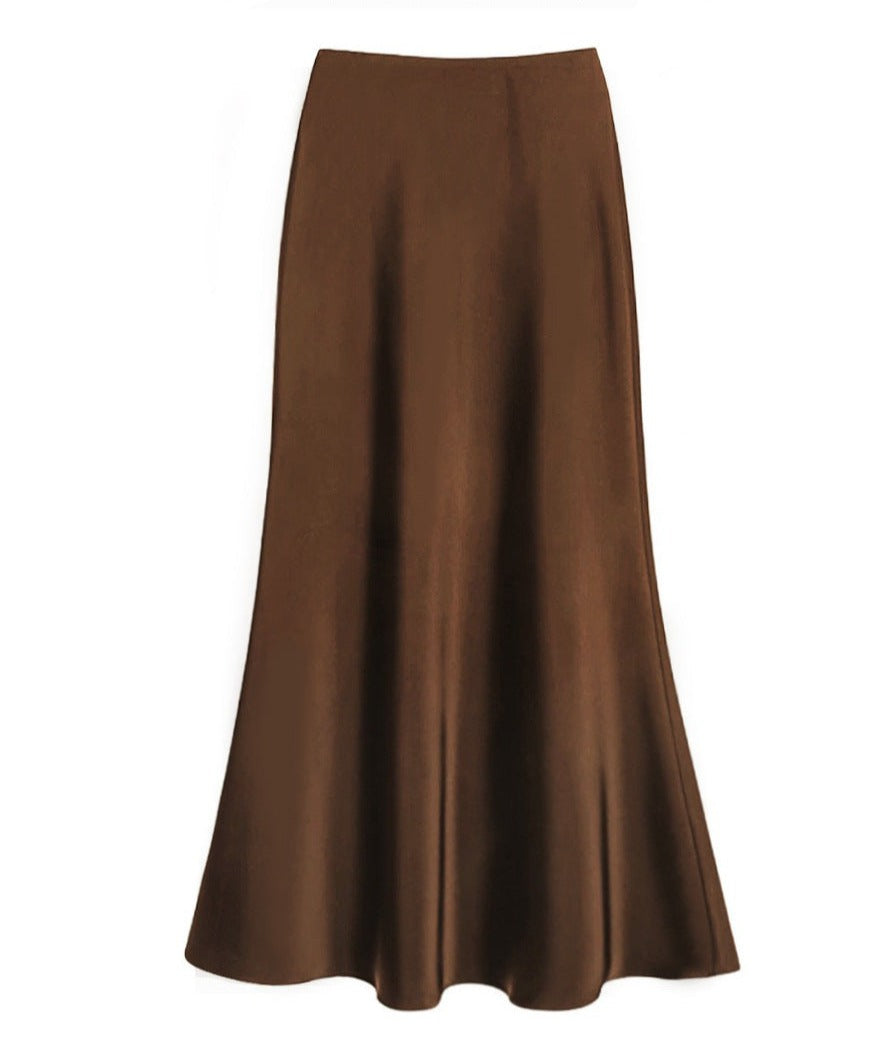 Rok | Elegant maxi skirt made of silk for women
